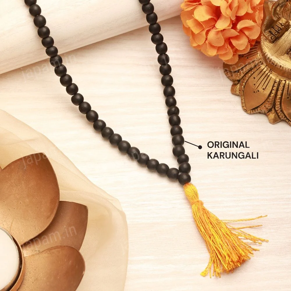 108+1 Divya Karungali Mala - Natural Ebony Wood Beads (Govt. Certified) - Image 2