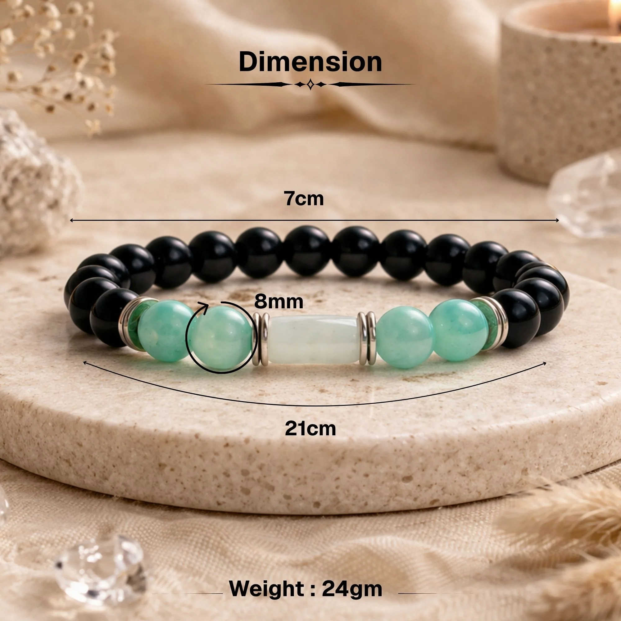 Amazonite Zodiac Band – Virgo (कन्या राशि) - Image 4