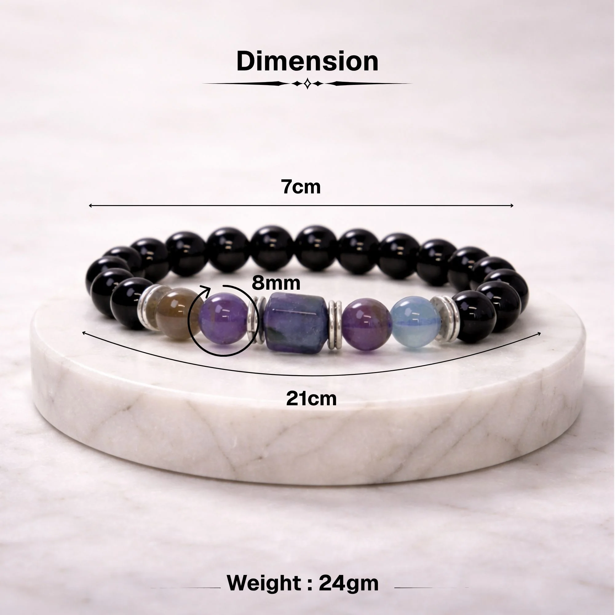 Amethyst Zodiac Band – Pisces (मीन राशि) - Image 4