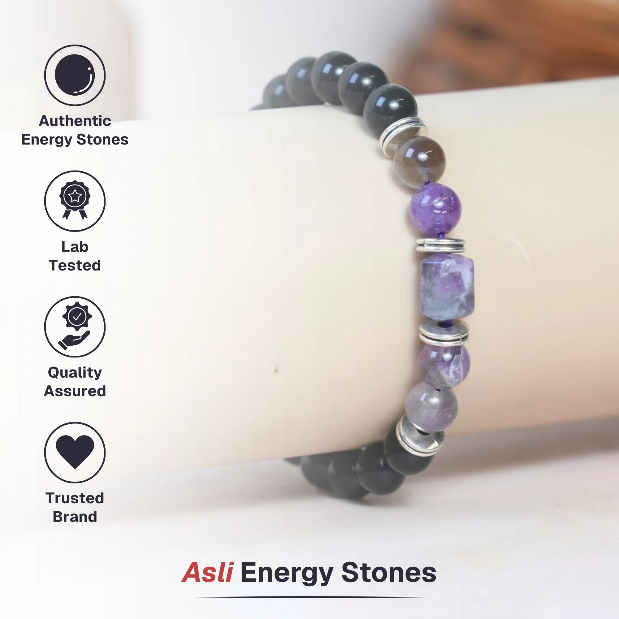 Amethyst Zodiac Band – Pisces (मीन राशि) - Image 5
