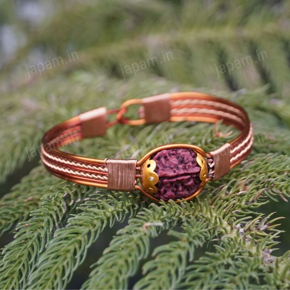 Authentic 5 Mukhi Rudraksha Copper Bracelet - Image 3