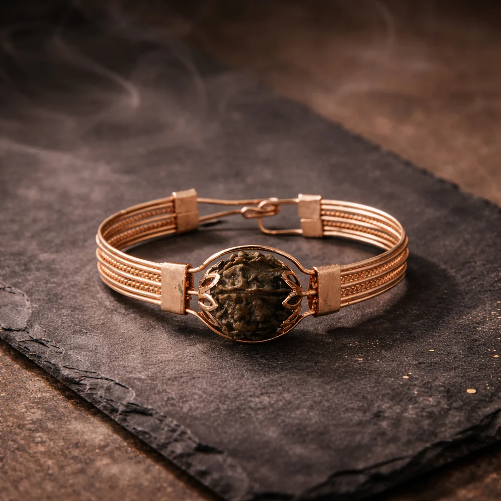 Authentic 7 Mukhi Rudraksha Copper Bracelet - Image 3
