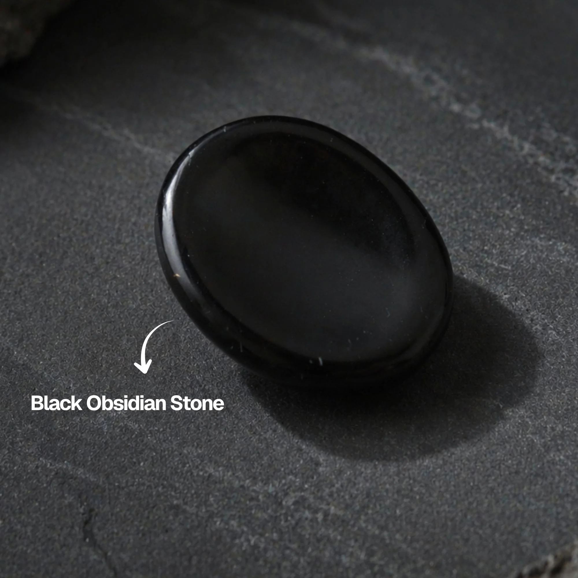 Black Obsidian Worry Stone - Image 2