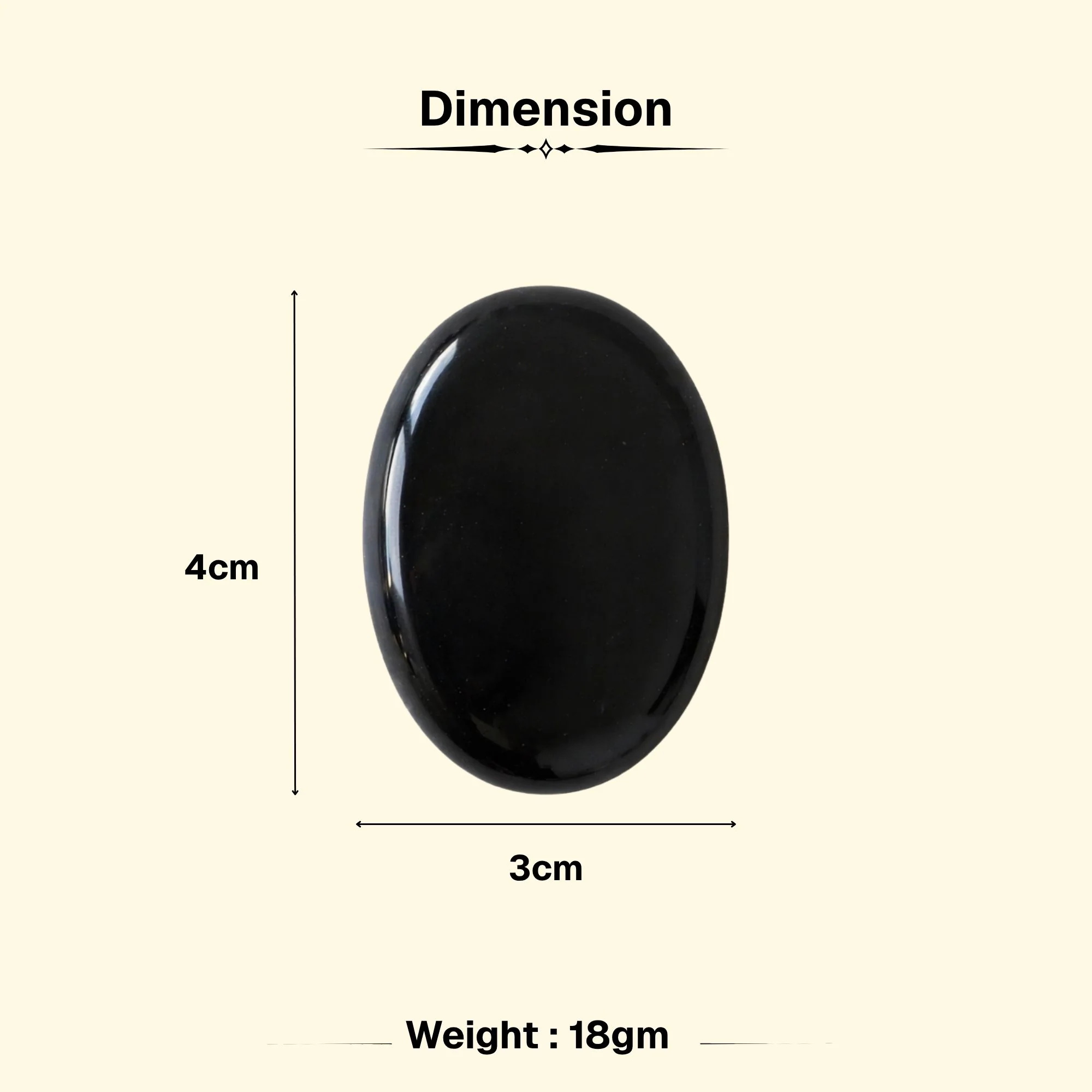 Black Obsidian Worry Stone - Image 4