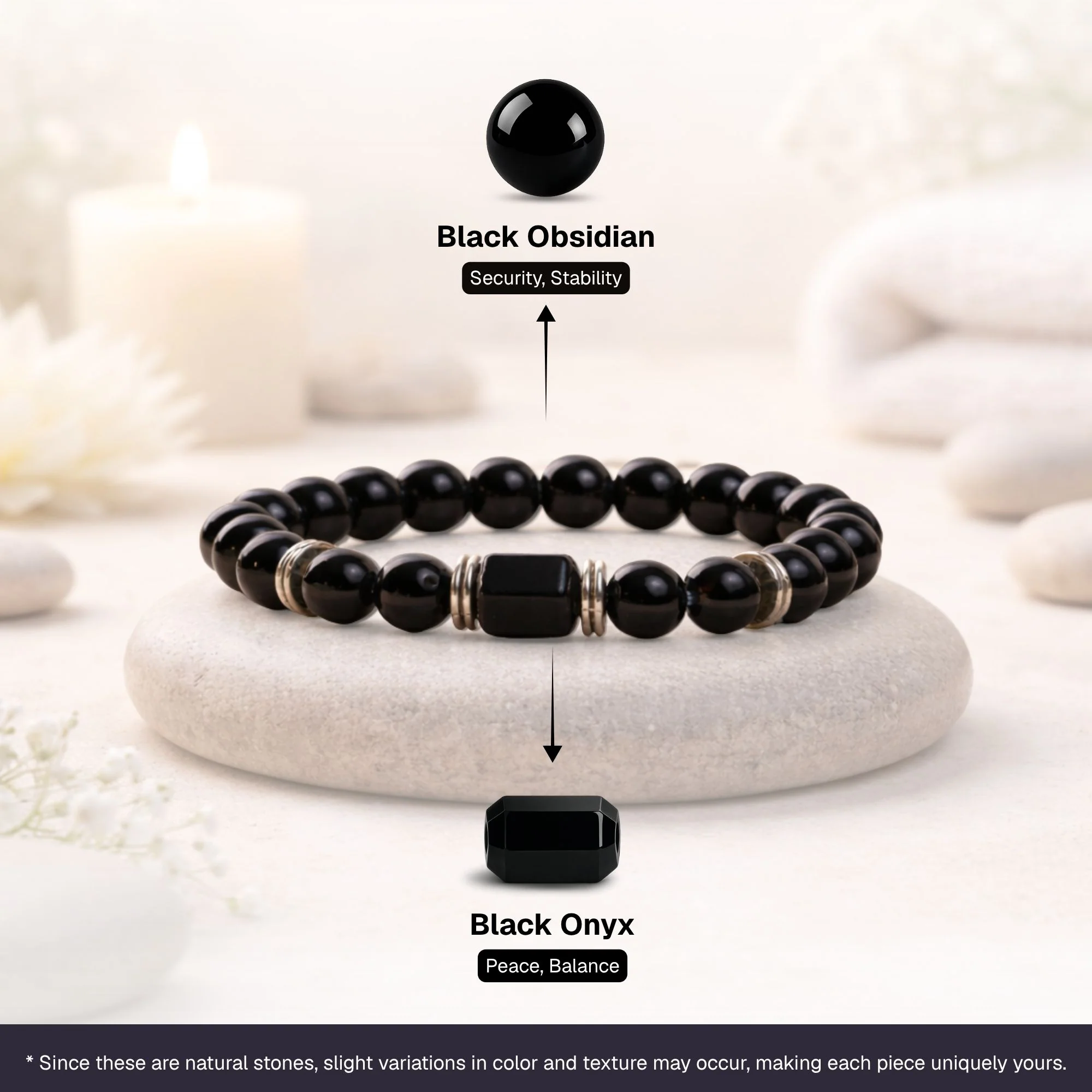 Black Onyx Zodiac Band – Aquarius (कुंभ राशि) - Image 2