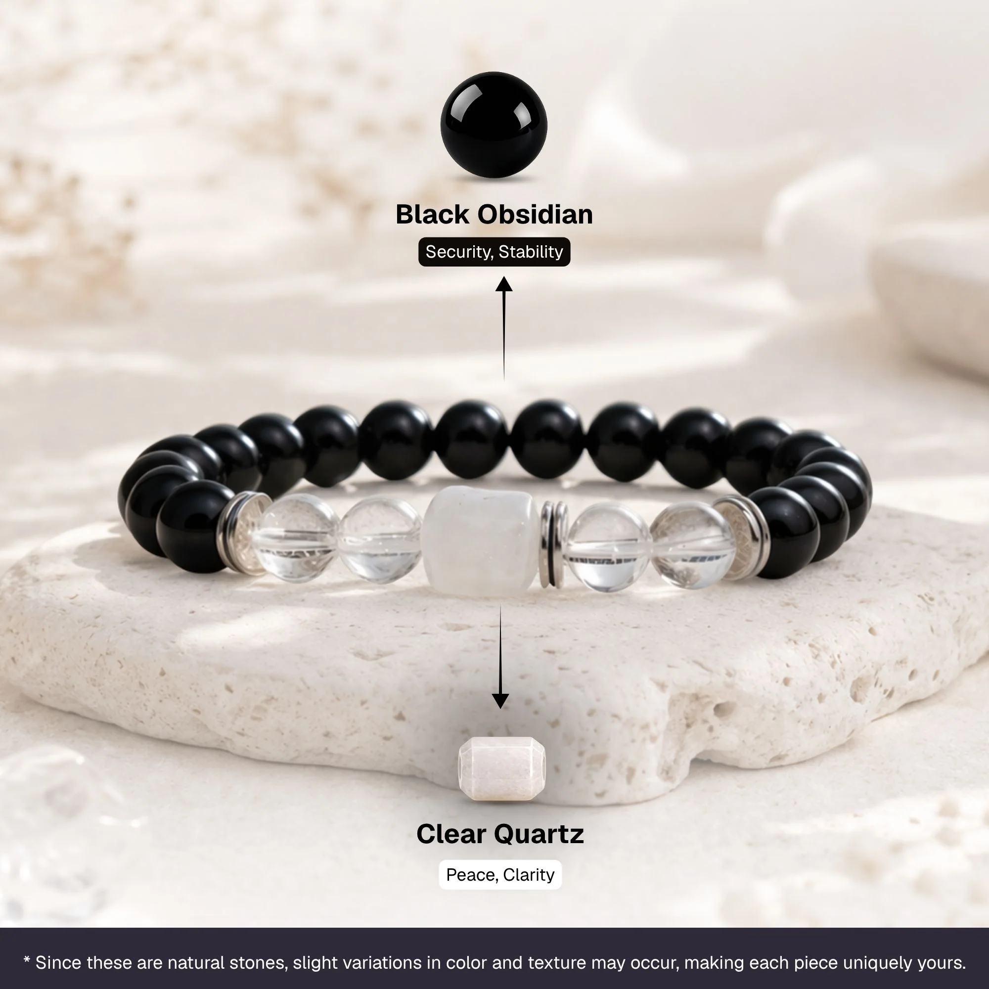 Clear Quartz Zodiac Band – Cancer (कर्क राशि) - Image 2