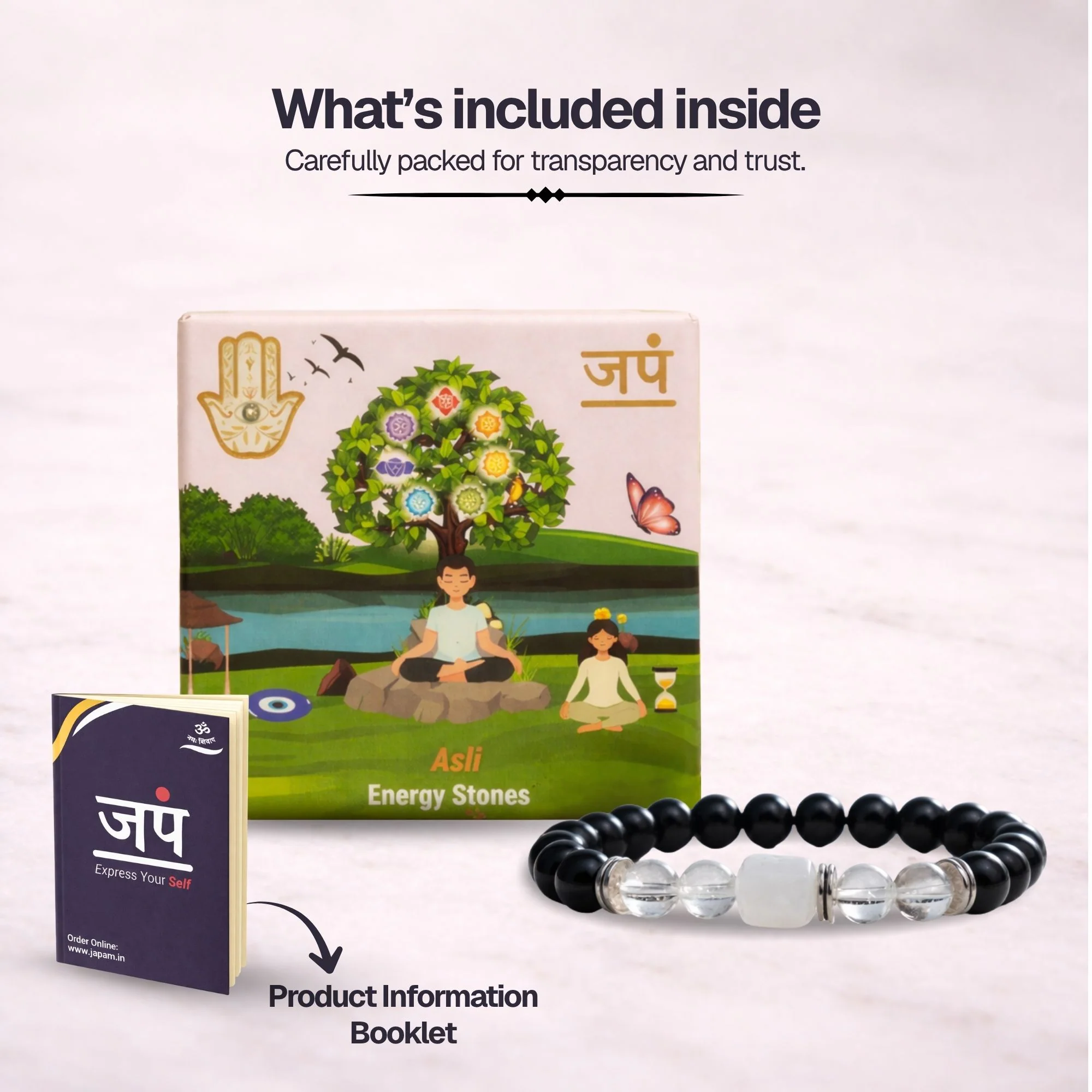 Clear Quartz Zodiac Band – Cancer (कर्क राशि) - Image 6
