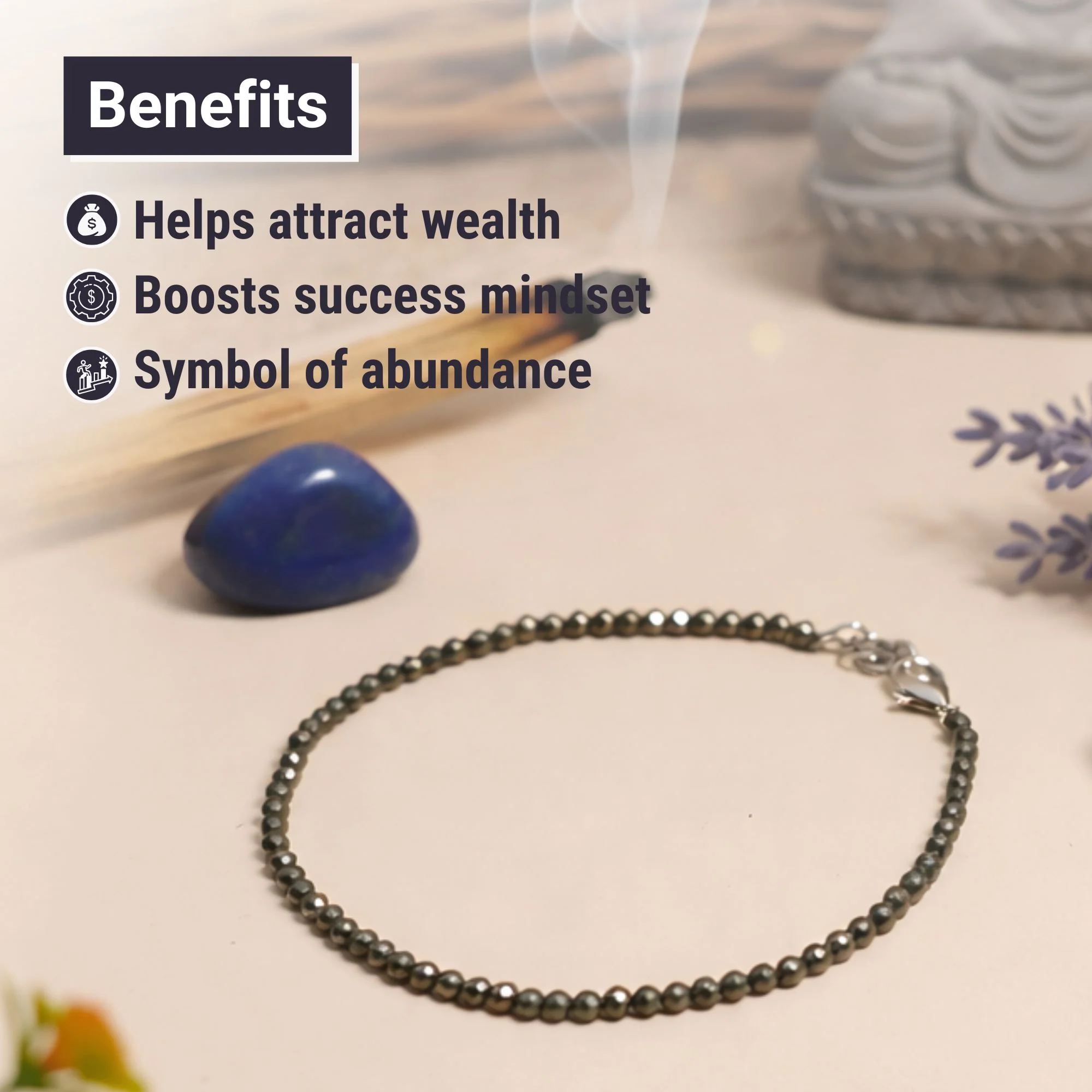 Dhanashree Pyrite Anklet - Image 4
