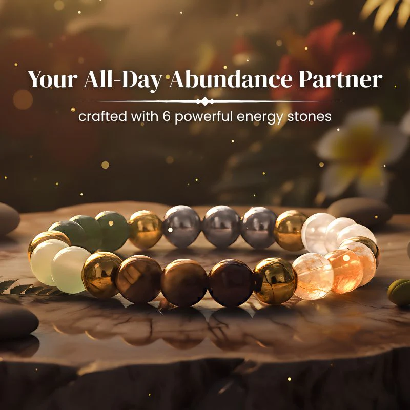 Dhanlabh Band with Pyrite, Tiger Eye, Citrine, Aventurine, Sphatik & Jade Beads - Image 7