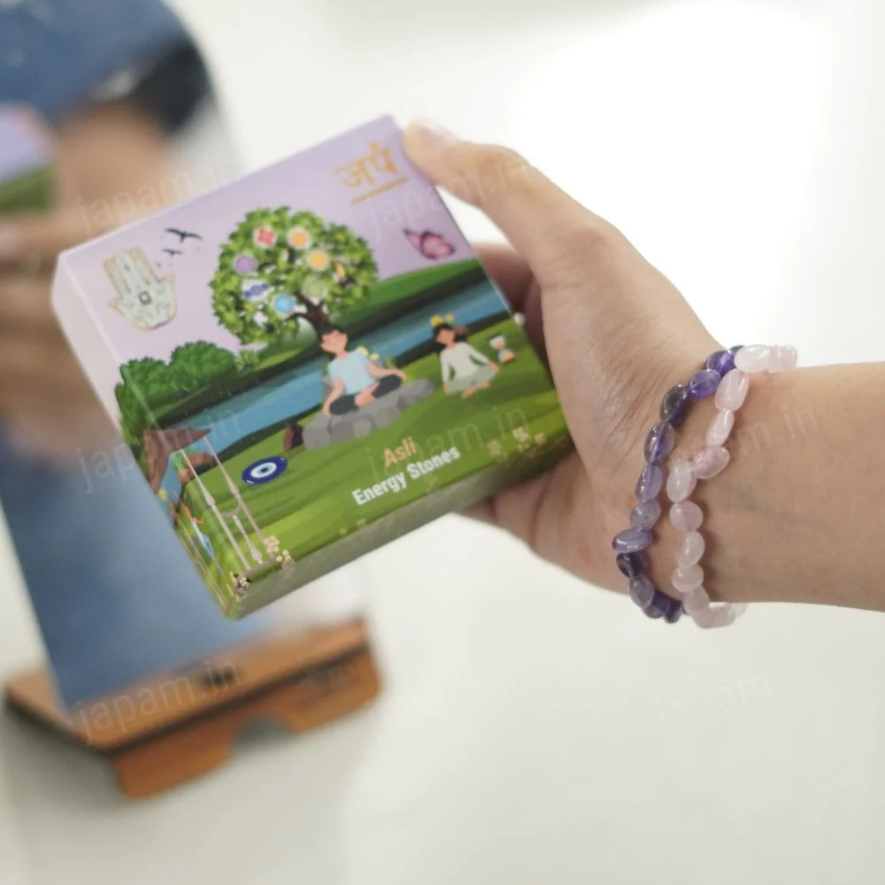 Dreamy Duo Combo with Rose Quartz & Amethyst Tumble Bands - Image 3