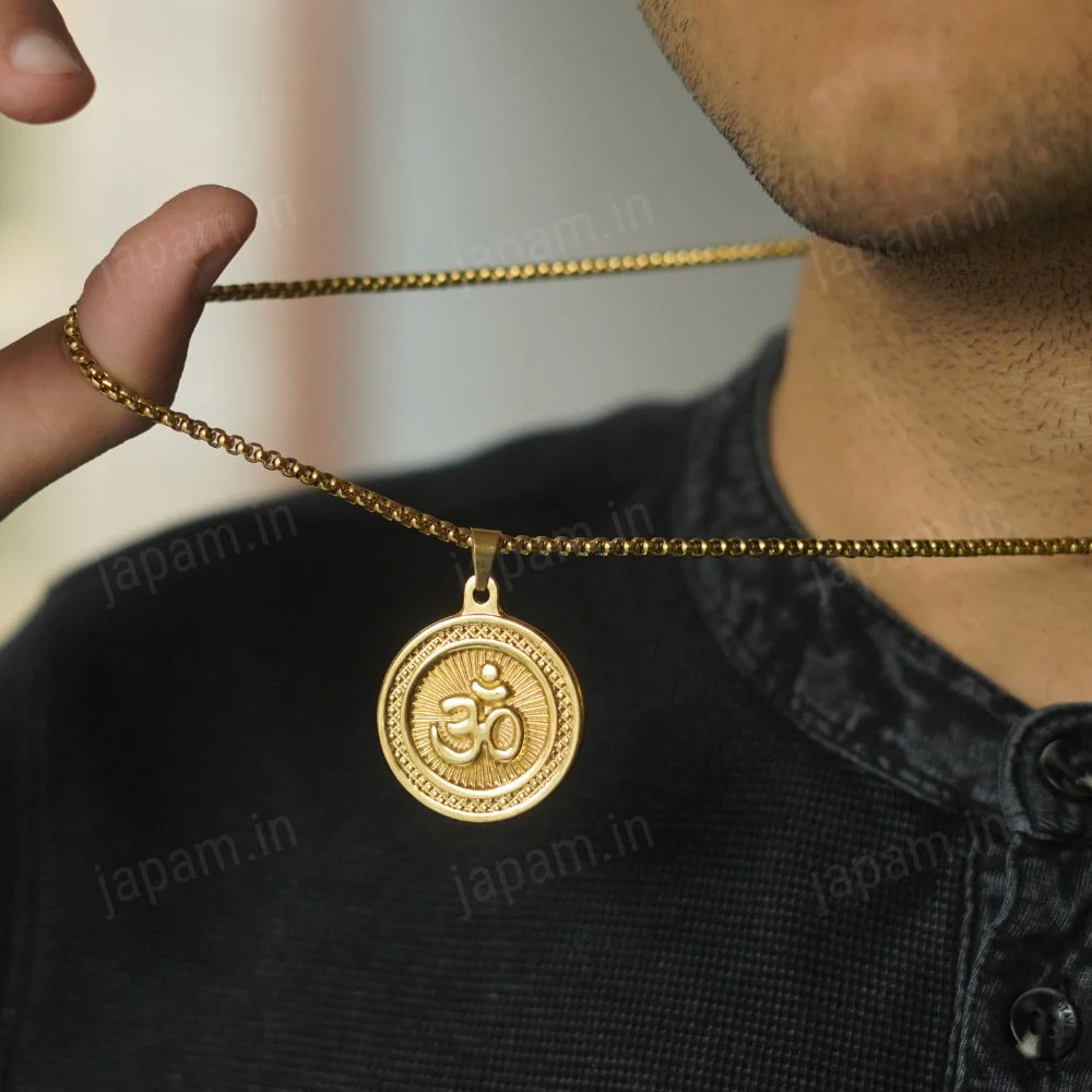 Gold Plated Divine Om Necklace - Image 2