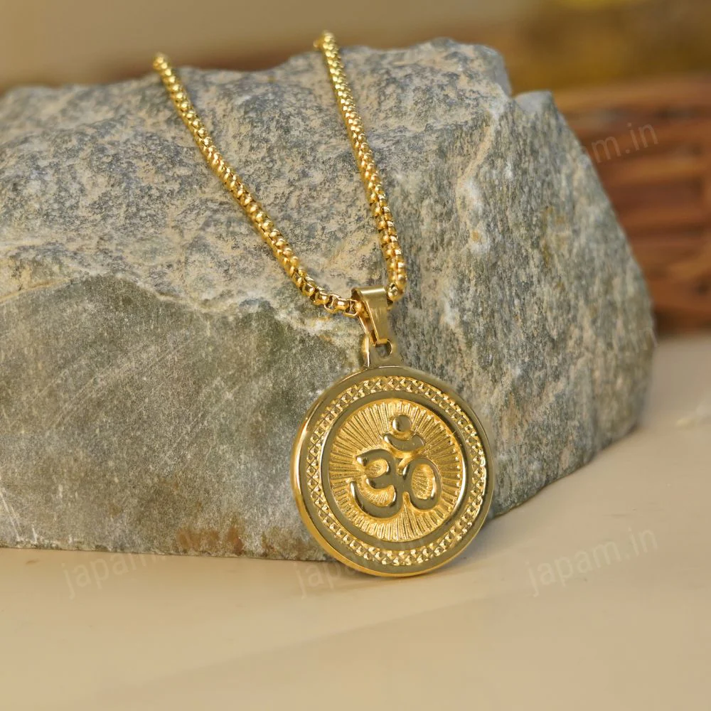 Gold Plated Divine Om Necklace - Image 3