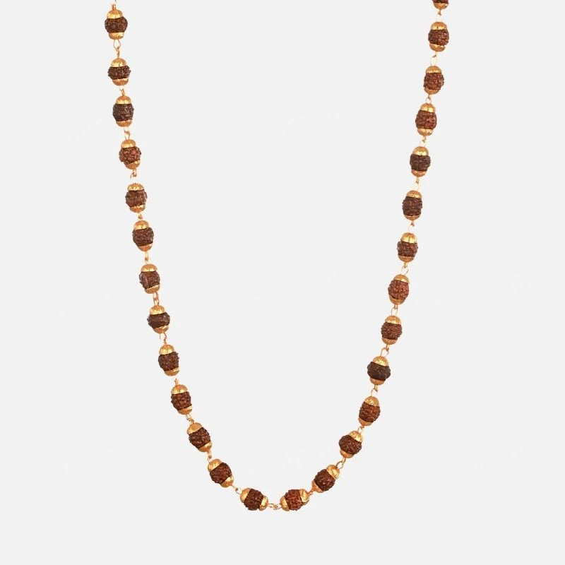 Gold Plated Eternal Grace Rudraksha Mala - Image 5