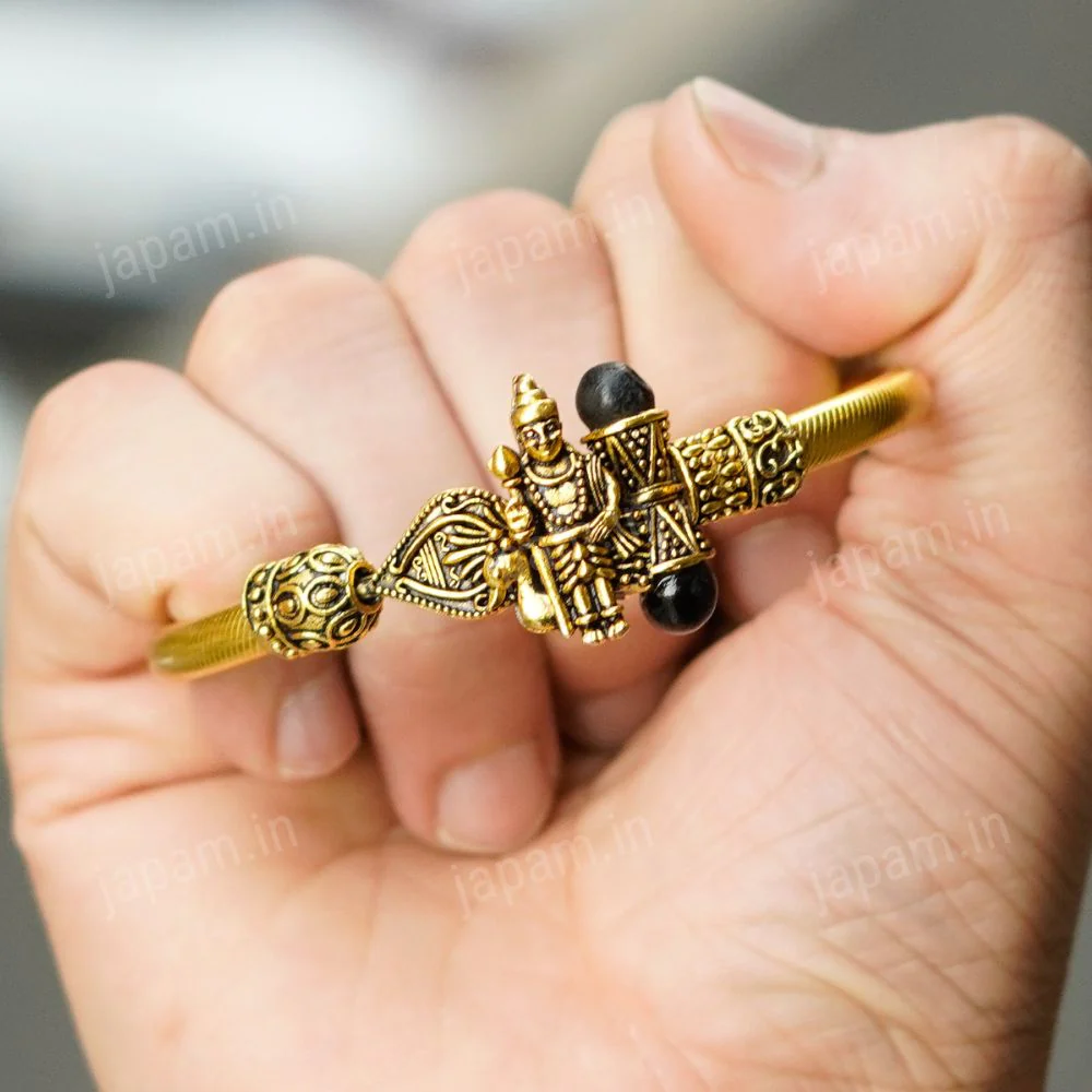 Gold Plated Karungali Murugan Kada - Image 2
