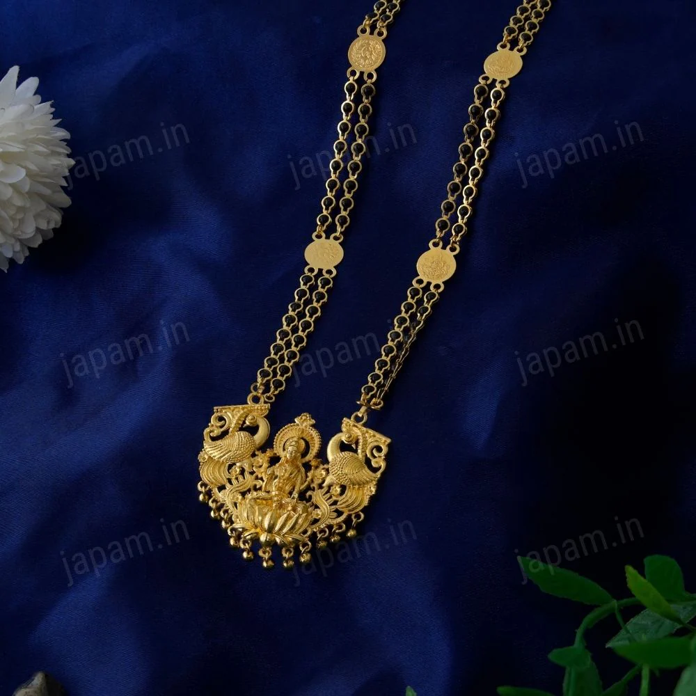 Gold Plated Lakshmi Ji Mangalsutra necklace - Image 2