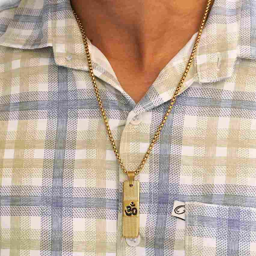 24K Gold Plated Om Connection Necklace - Image 3