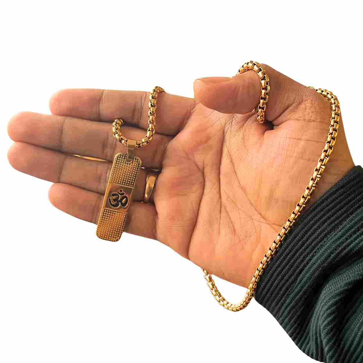 24K Gold Plated Om Connection Necklace - Image 4
