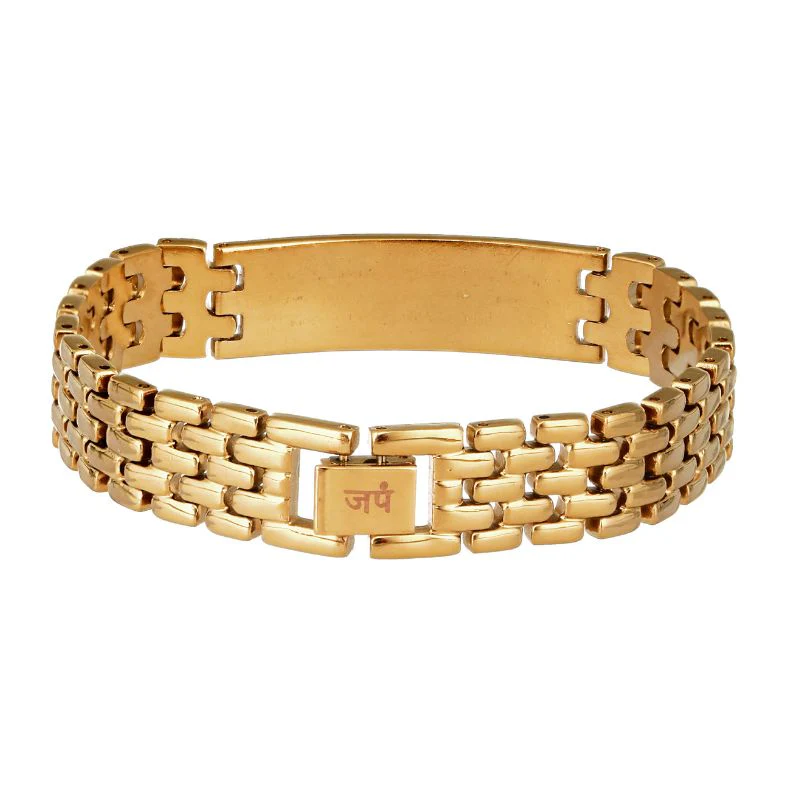 Gold Plated Sacred Grid Om Bracelet - Image 6