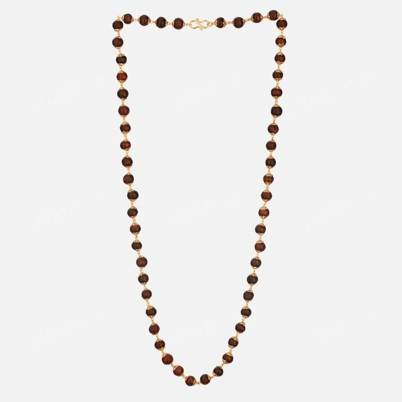 Gold Plated Authentic Red Sandalwood Mala - Image 5