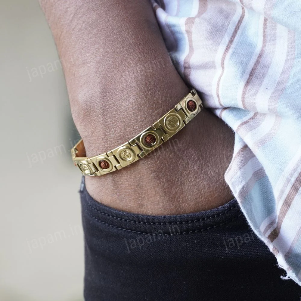 Gold Plated Rudra Om Divine Bracelet - Image 2