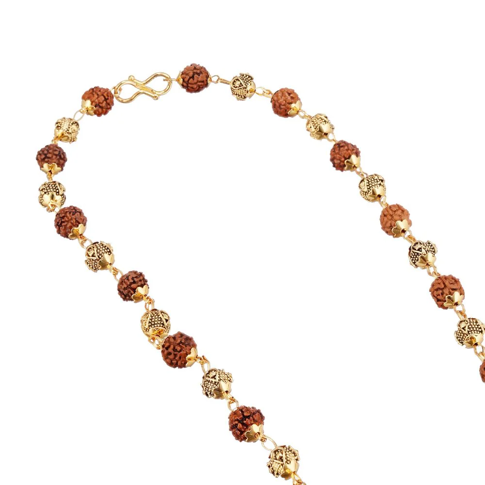 Gold Plated Rudraksha Vel Mala - Image 5