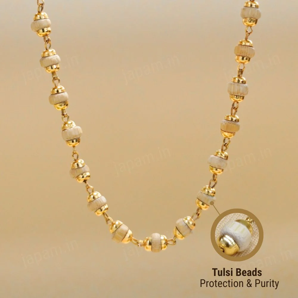 Gold Plated Tulsi Mala - Image 2