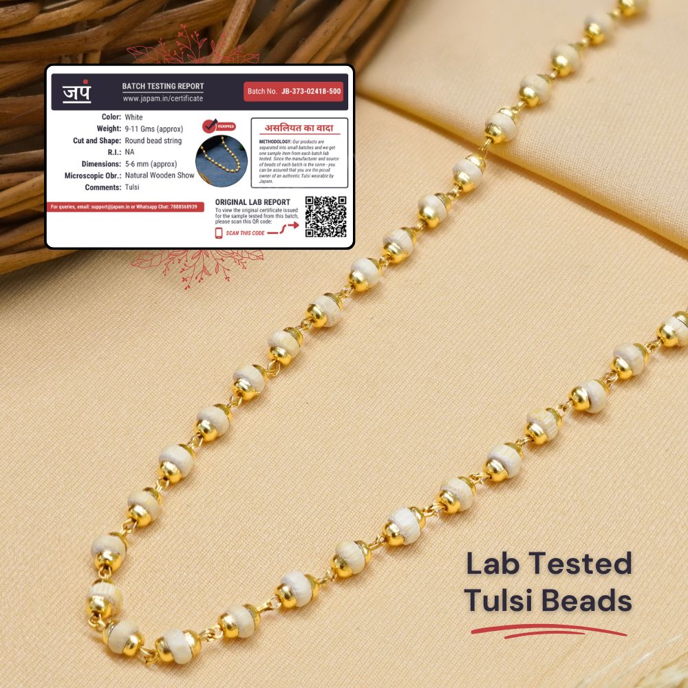 Gold Plated Tulsi Mala - Image 3
