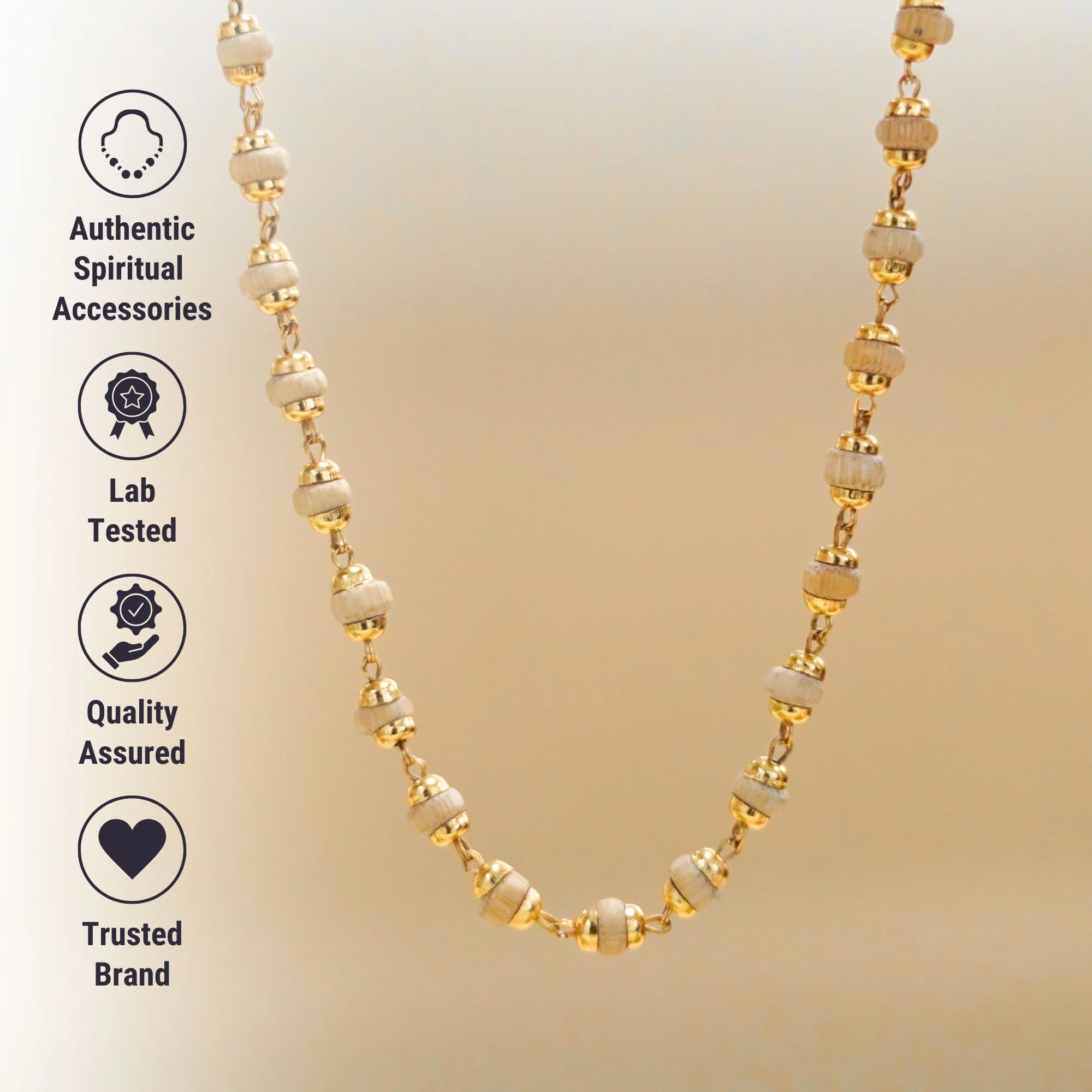 Gold Plated Tulsi Mala - Image 6