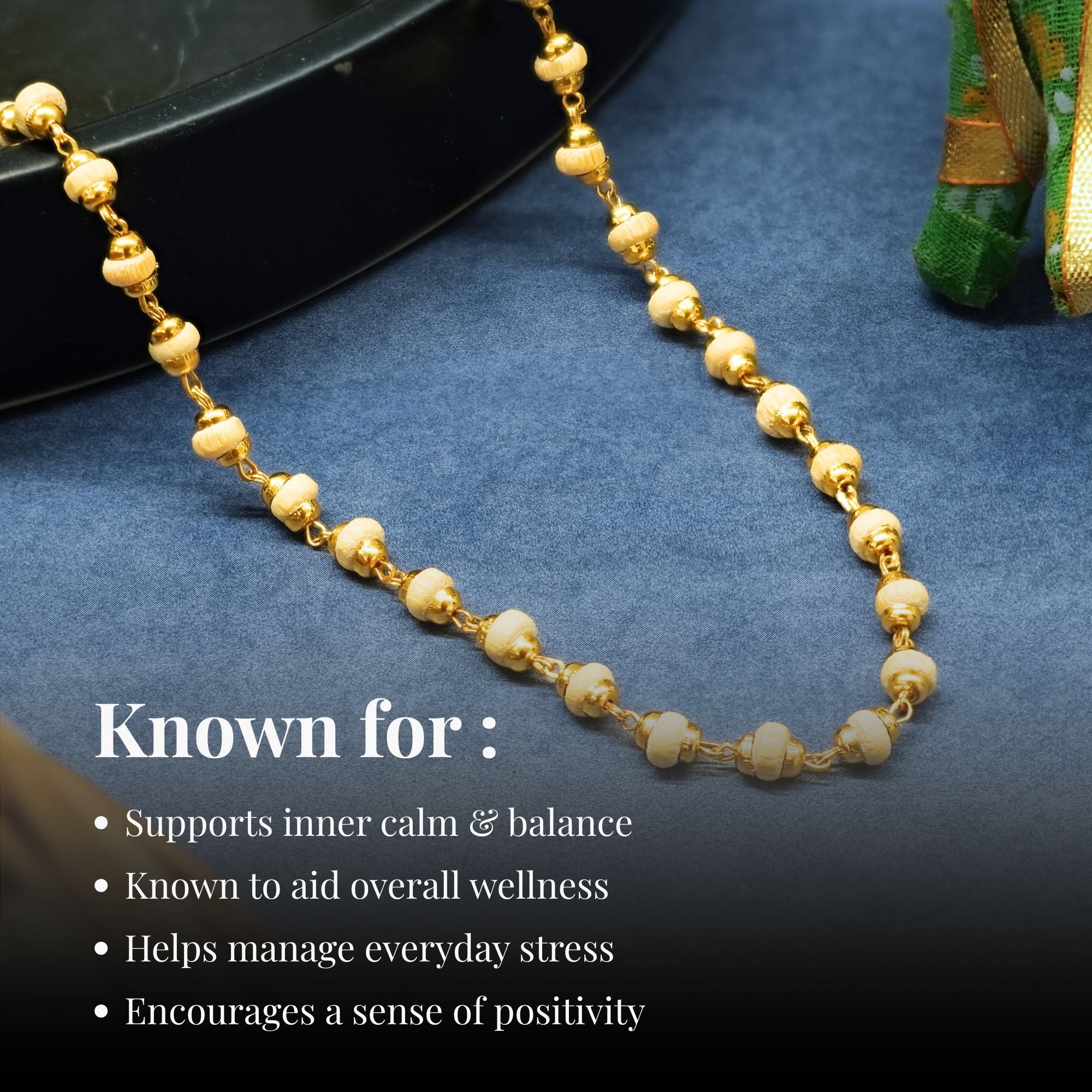 Gold Plated Tulsi Mala - Image 7