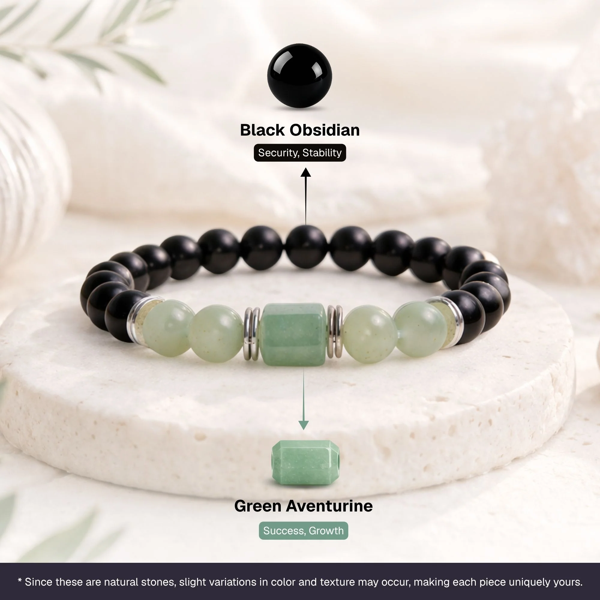 Green Aventurine Zodiac Band – Gemini (मिथुन राशि) - Image 2