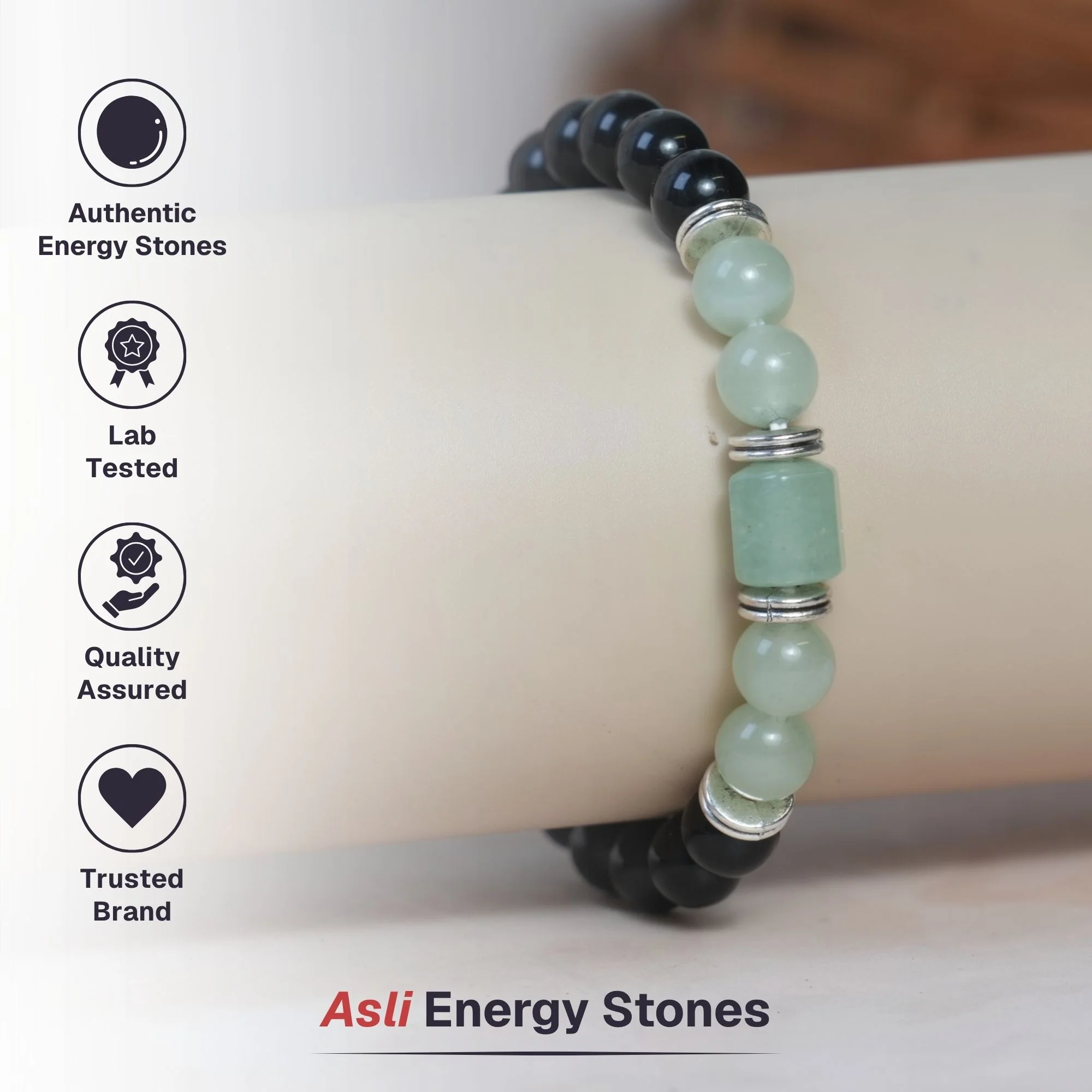 Green Aventurine Zodiac Band – Gemini (मिथुन राशि) - Image 5
