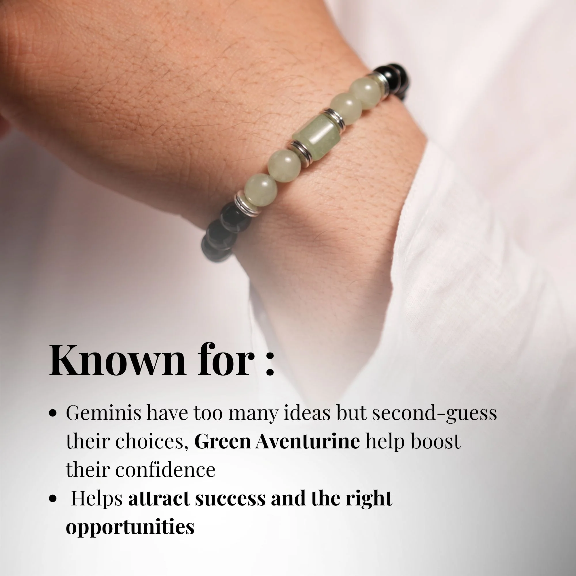 Green Aventurine Zodiac Band – Gemini (मिथुन राशि) - Image 7
