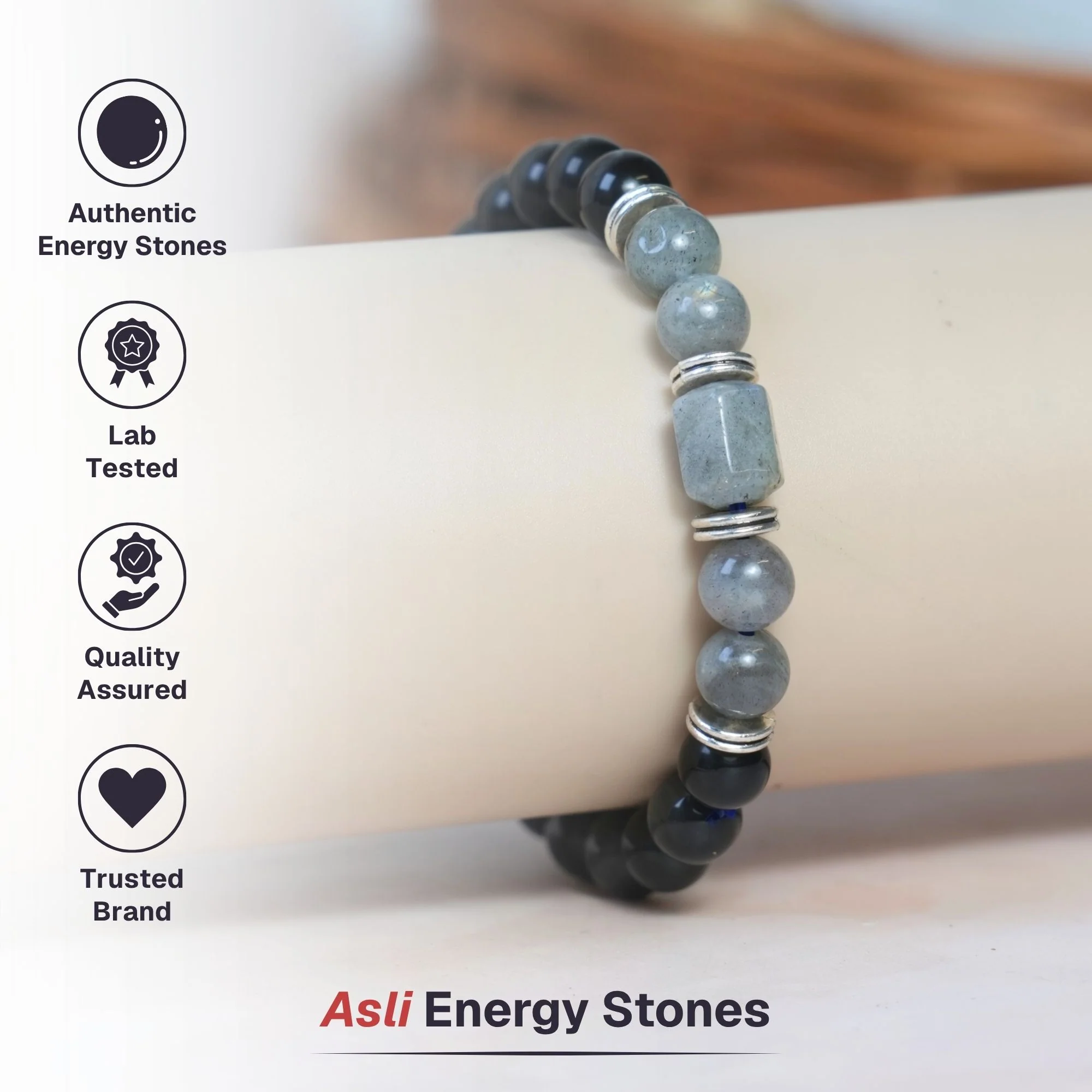 Labradorite Zodiac Band – Capricorn (मकर राशि) - Image 5