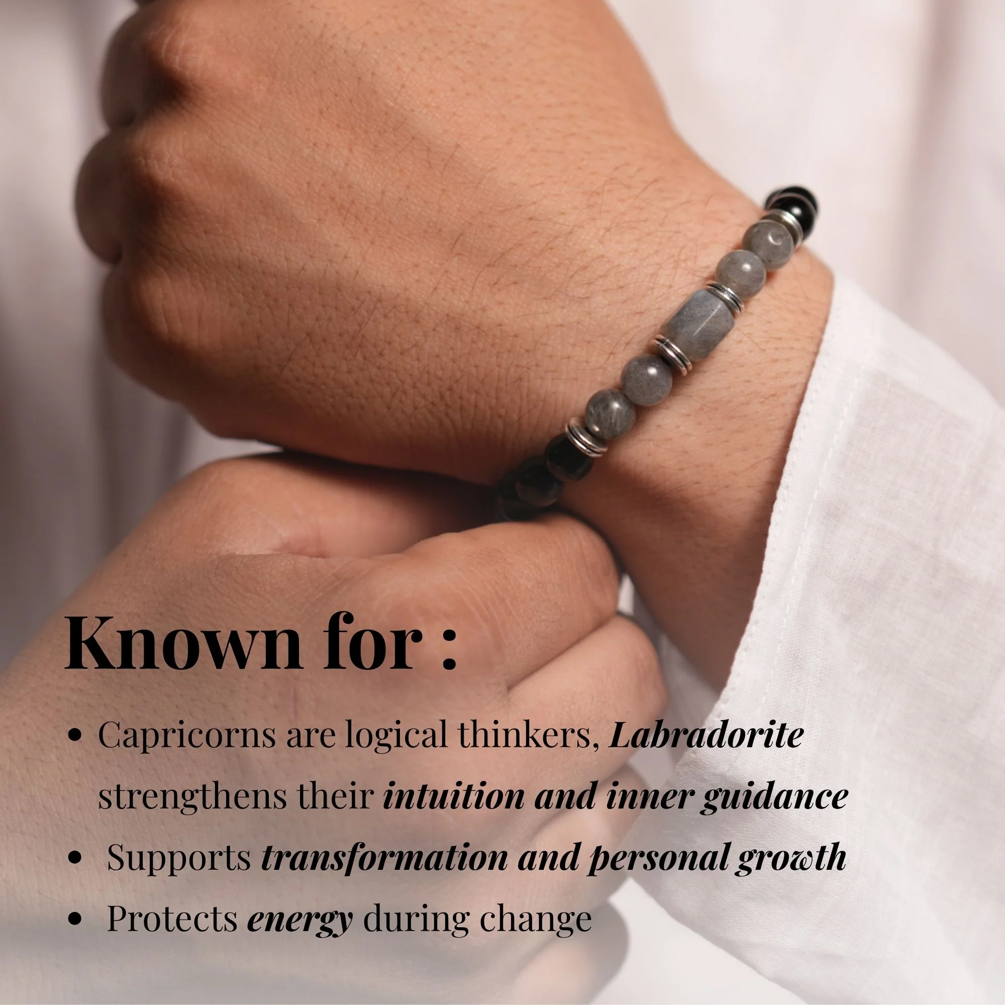 Labradorite Zodiac Band – Capricorn (मकर राशि) - Image 7