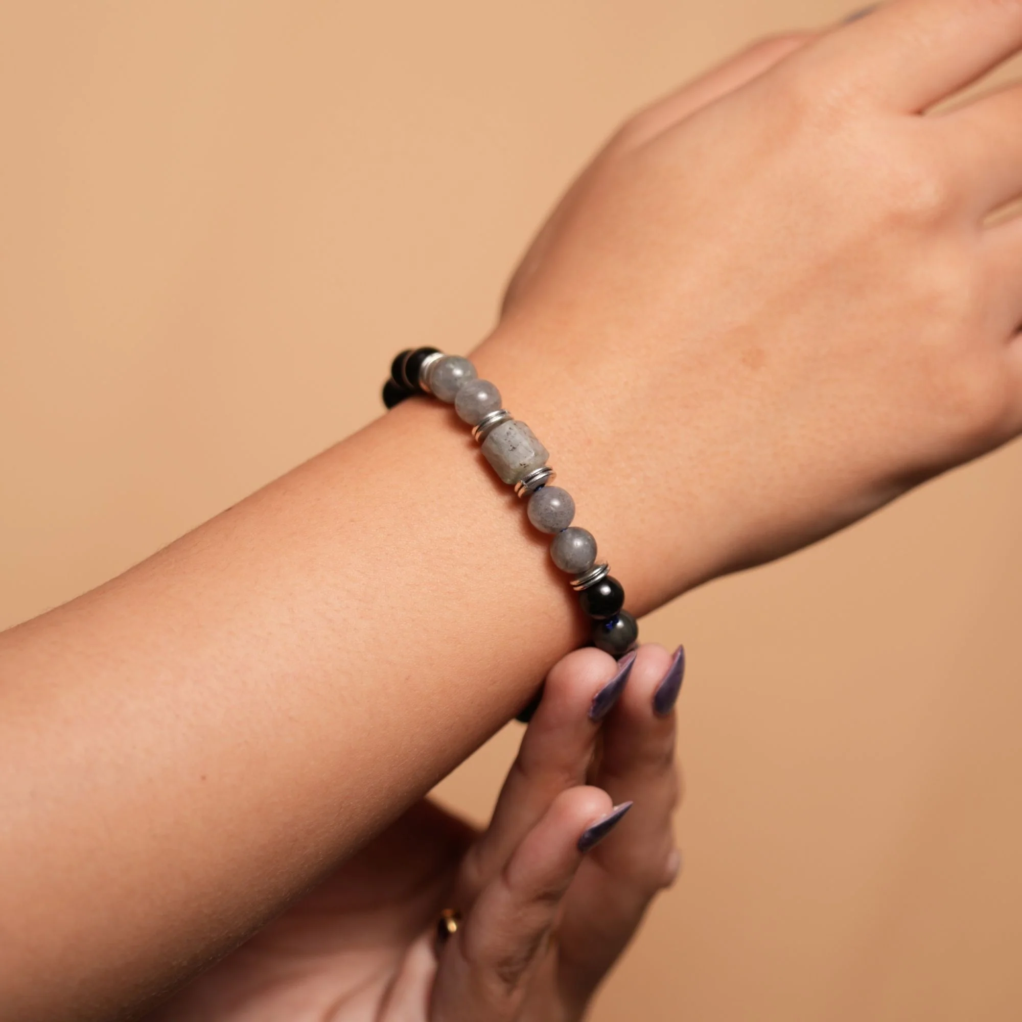 Labradorite Zodiac Band – Capricorn (मकर राशि) - Image 8