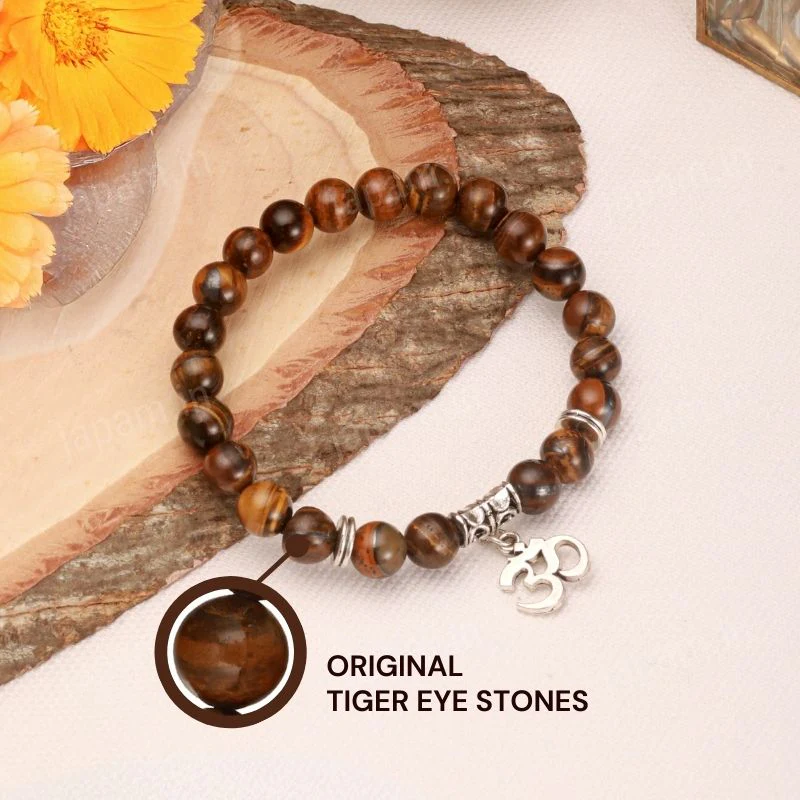 Natural Tiger Eye Om Band - Image 2