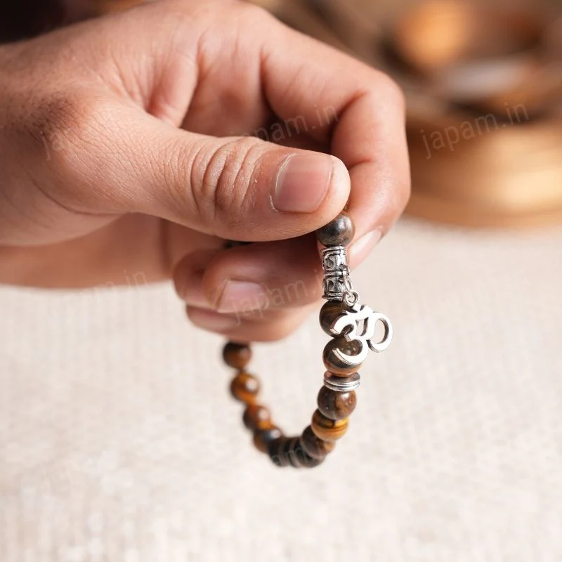 Natural Tiger Eye Om Band - Image 4