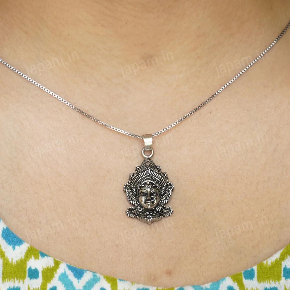 Oxi Silver Bhavani Durga Necklace - Image 3
