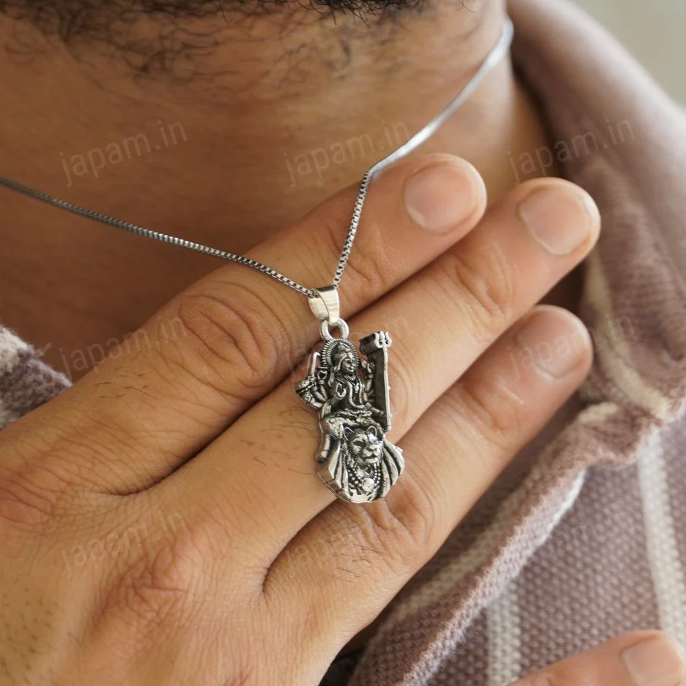 Oxi Silver Maa Durgeshwari Necklace - Image 2