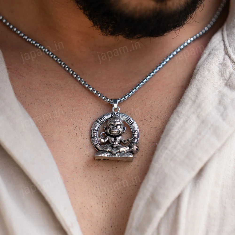 Oxi-Silver Plated Bal Hanuman Necklace - Image 2