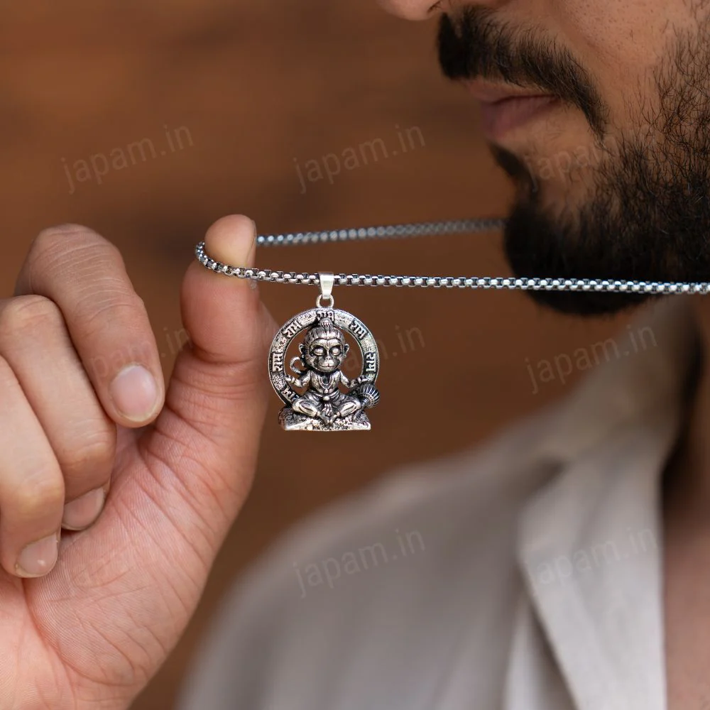 Oxi-Silver Plated Bal Hanuman Necklace - Image 3