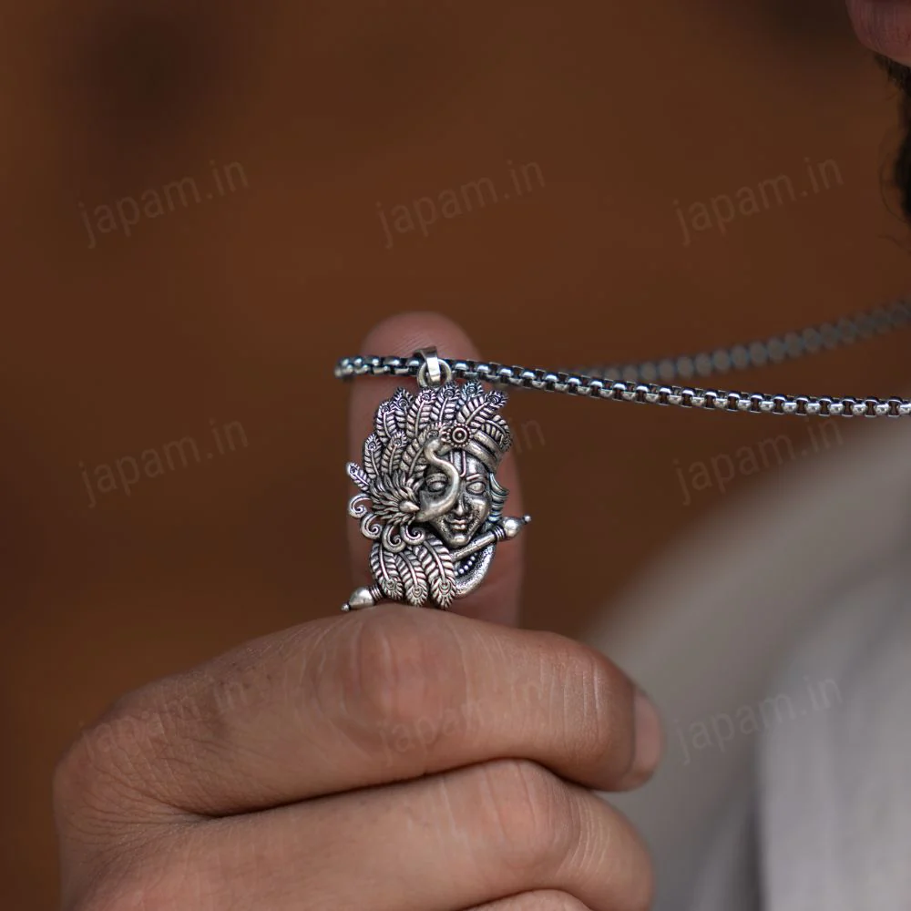 Oxi-Silver Plated Krishan Swaroop Necklace - Image 2