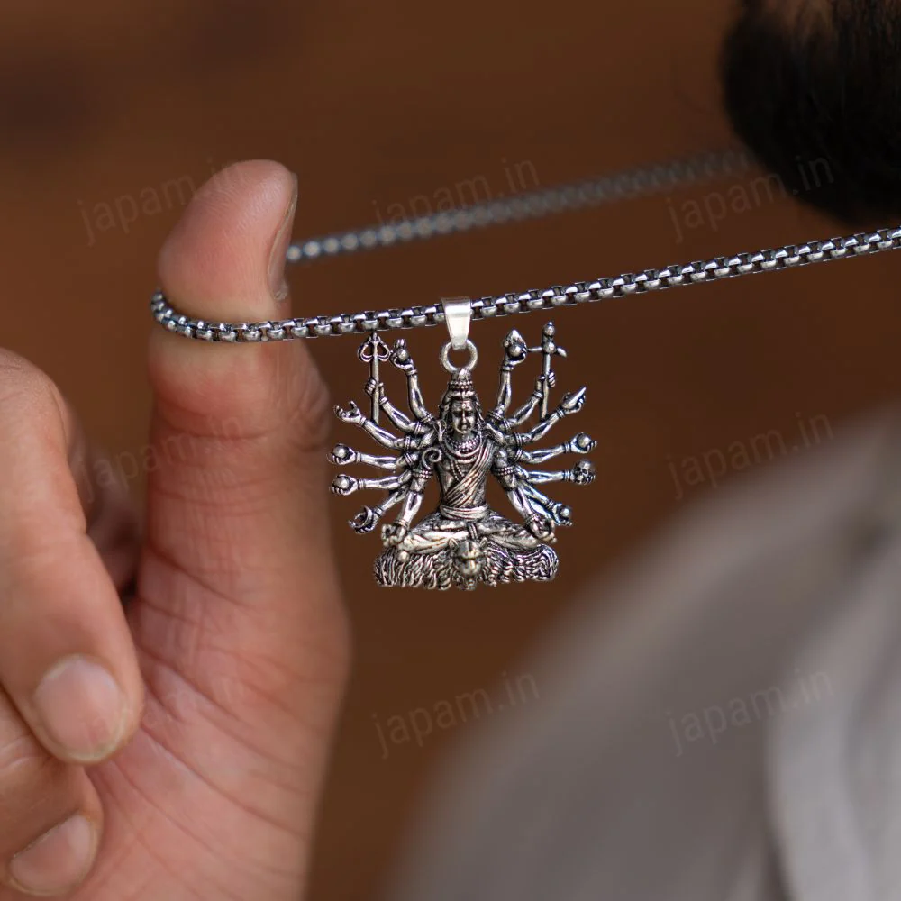Oxi-Silver Plated Shiv Yogi Necklace - Image 3
