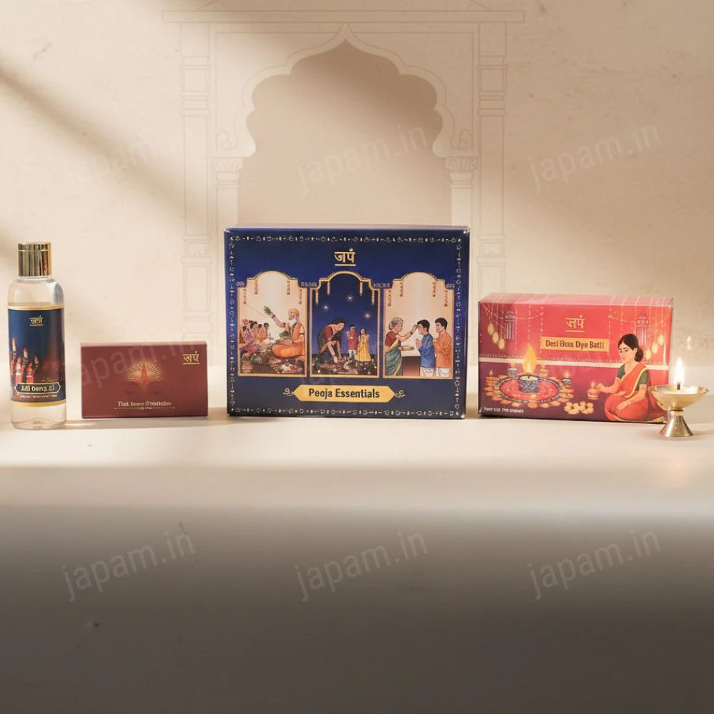 Pooja Essentials Combo - Tilak Set + Ghee Diya Bati + Ganga Jal - Image 3