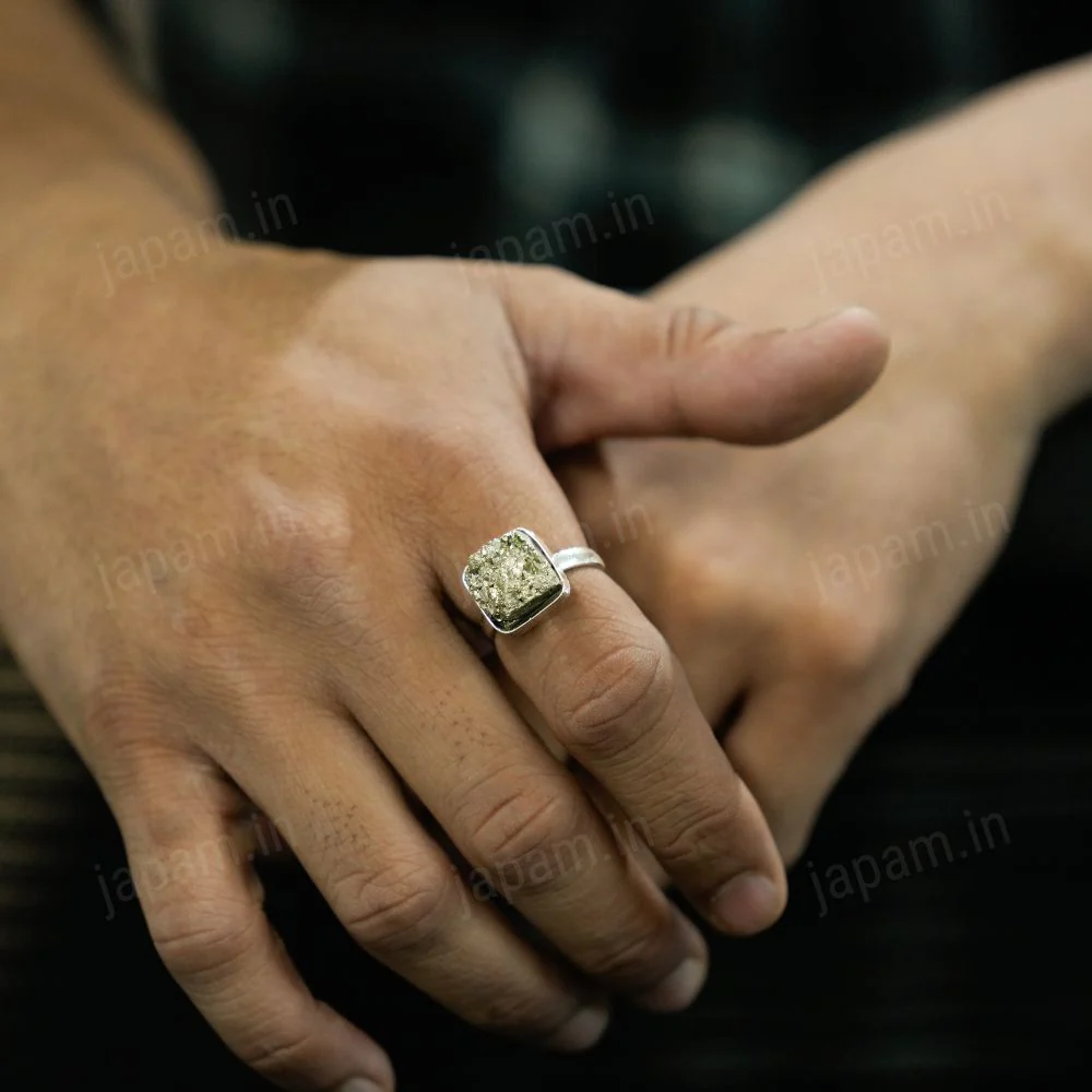 Raw Pyrite Abundance Ring - Image 3