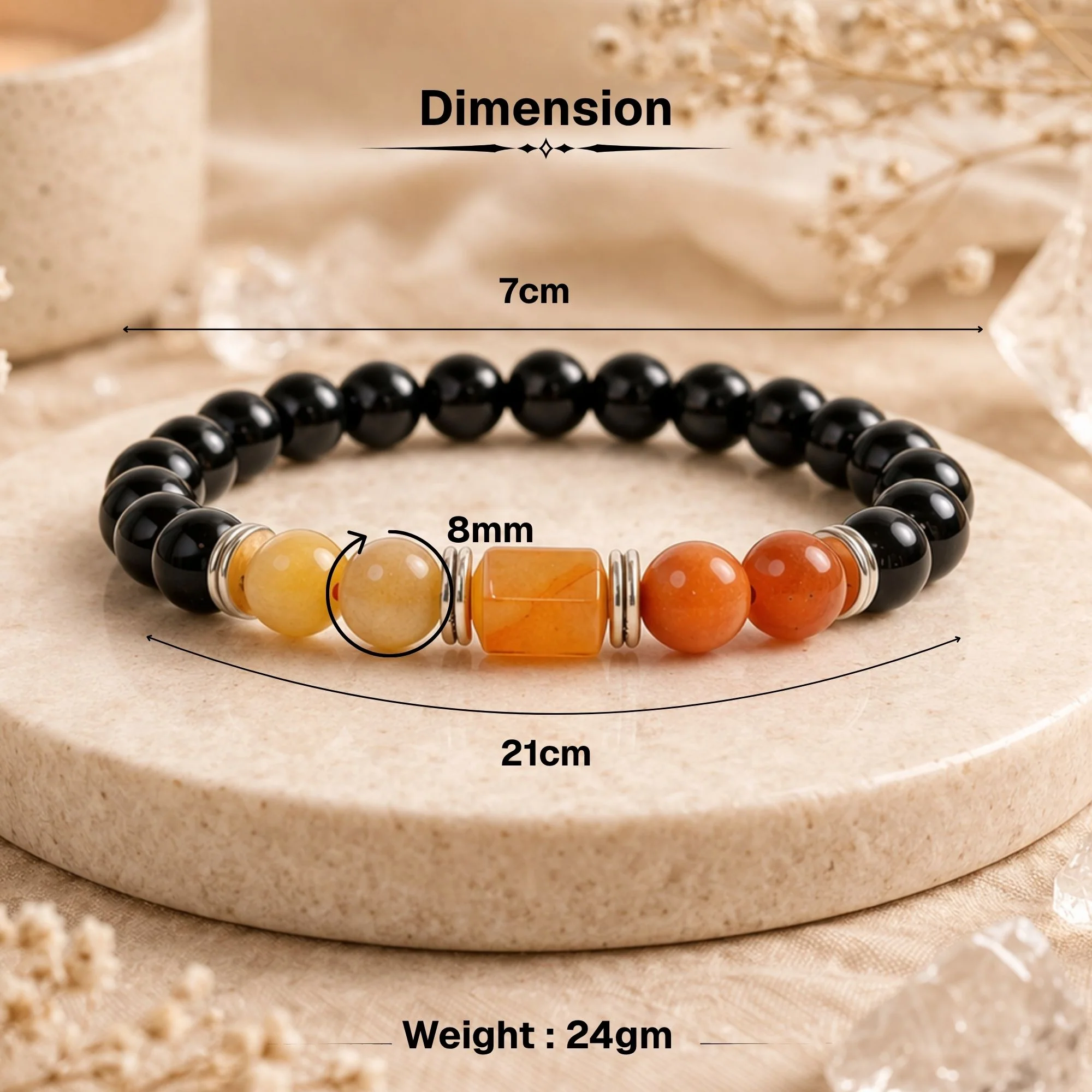 Red Agate Zodiac Band – Scorpio (वृश्चिक राशि) - Image 4