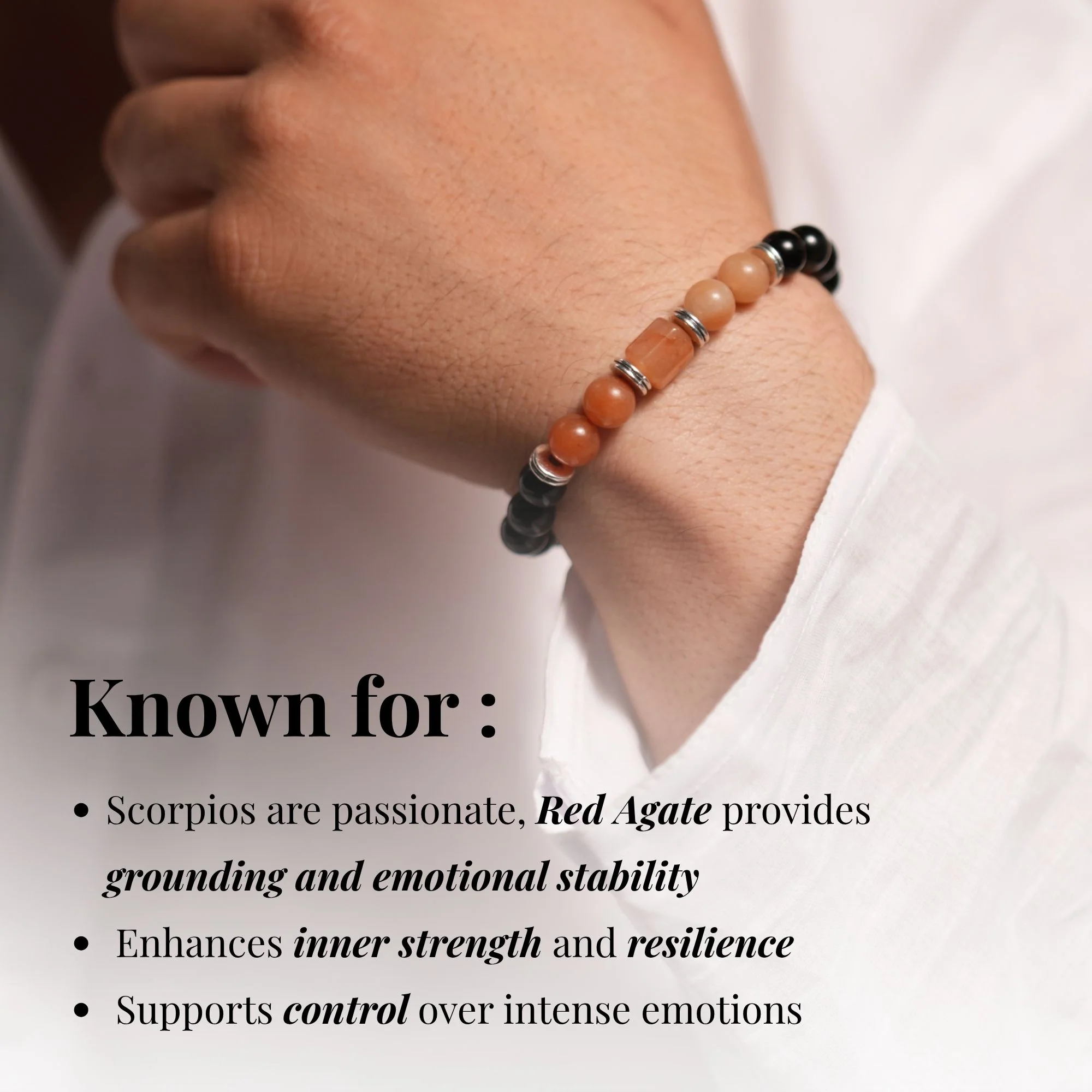 Red Agate Zodiac Band – Scorpio (वृश्चिक राशि) - Image 7