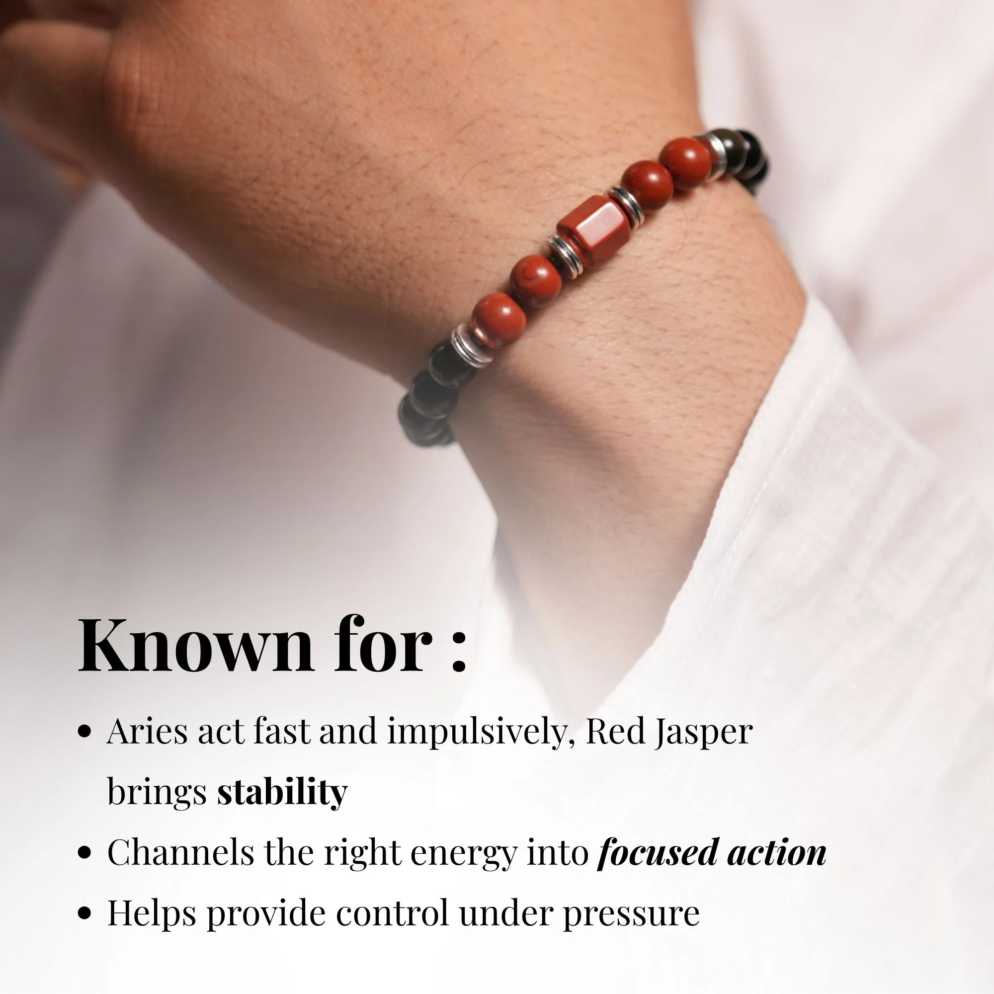 Red Jasper Zodiac Band – Aries (मेष राशि) - Image 7