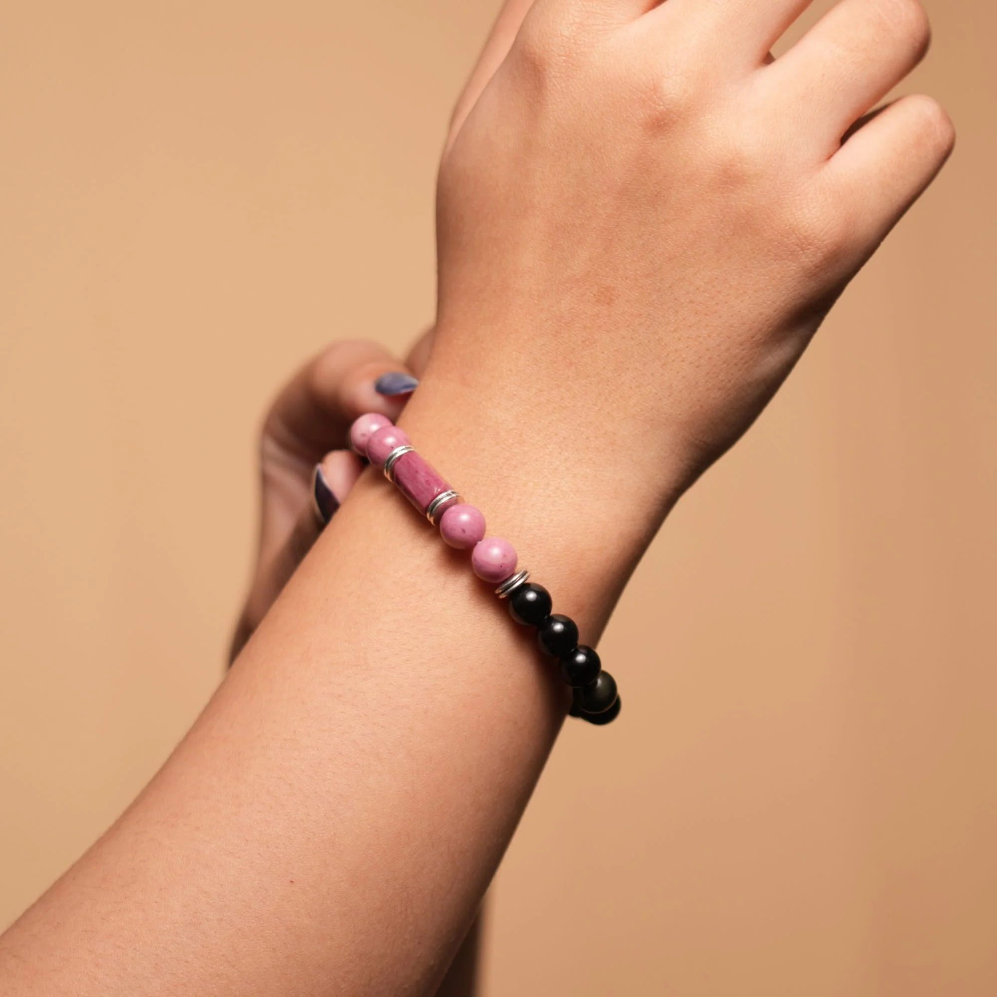 Rhodonite Zodiac Band – Libra (तुला राशि) - Image 8