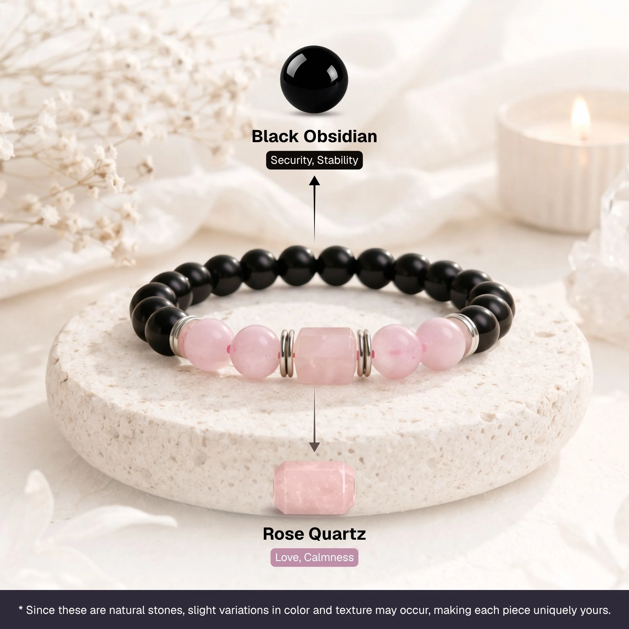 Rose Quartz Zodiac Band – Tauras (वृषभ राशि) - Image 2